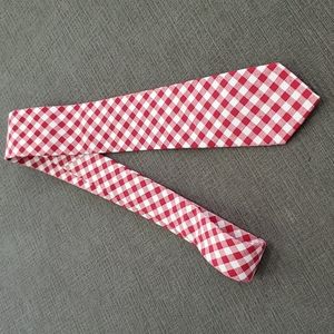 💥50% sale💥New Mosaic cotton gingham red white tie #1035